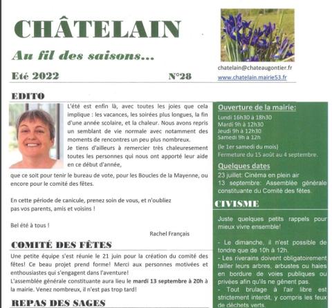 Bulletin municipal 28 - Été 2022